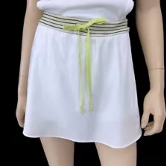 Offline by Aerie White Ribbed Tank Tennis Skort Dress, Size Large (v) - Picture 2 of 9